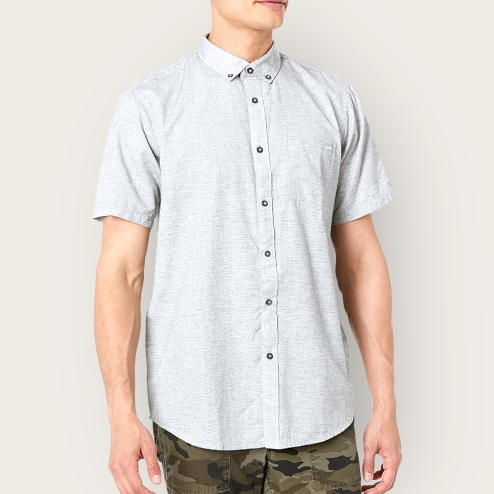 Billabong Men's Classic Sundays Woven Short Sleeve Button Down Shirt - Picture 3 of 15